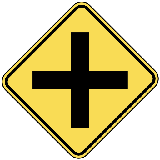 Intersection Ahead   Http   Www Wpclipart Com Travel Us Road Signs