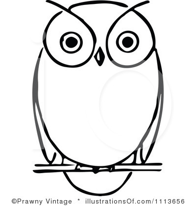 Owl Clipart Black And White Royalty Free Owl Clipart Illustration
