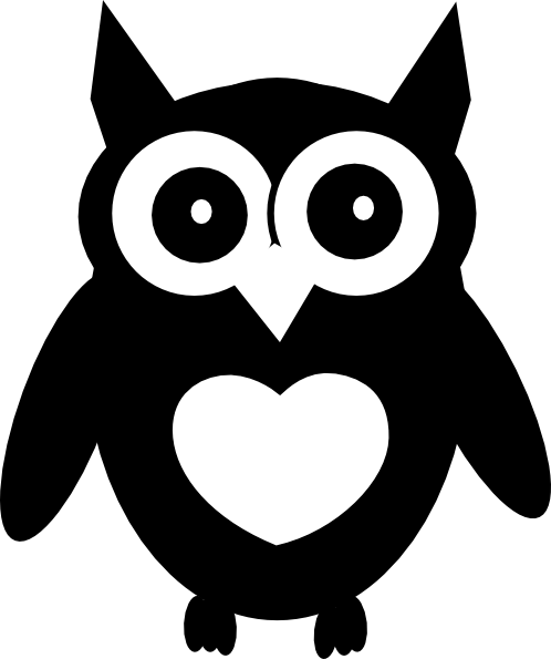 Owl With Heart Clip Art At Clker Com   Vector Clip Art Online Royalty