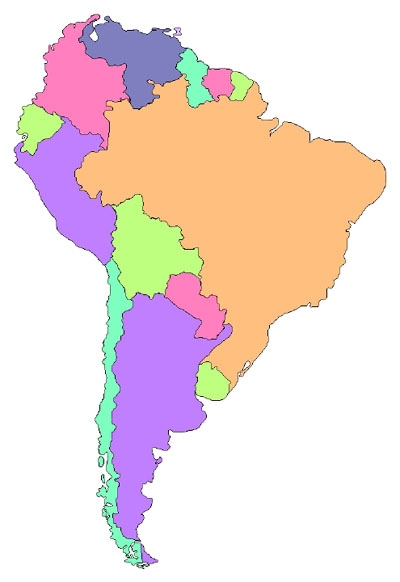 South America Map Collection   Political Borders Map