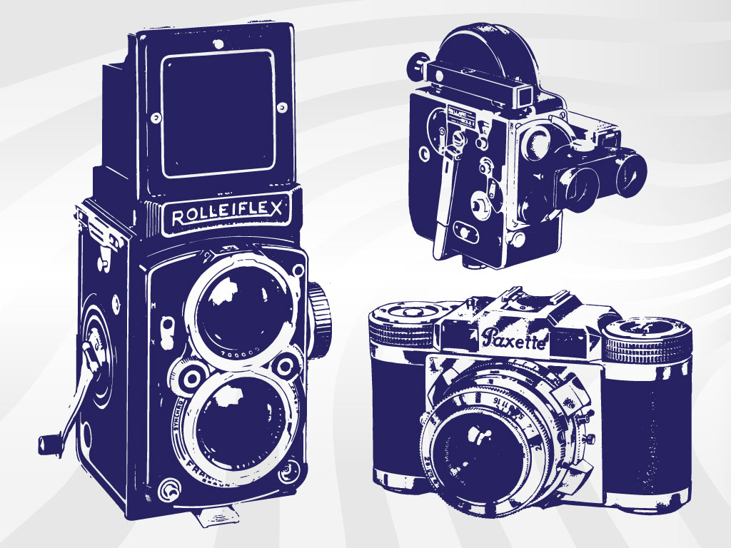 This Highly Detailed Set Of Illustrated Cameras Will Fit Right In To