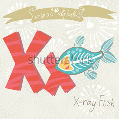 Animal Letter   X Ray Fish Made With Stock Vector   Clipart Me