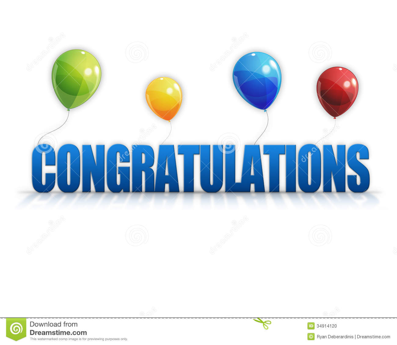 Congratulations New Job Clipart Congratulations Balloons 3d