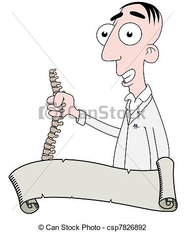 Illustrated Chiropractor Behind A    Csp7826892   Search Clipart