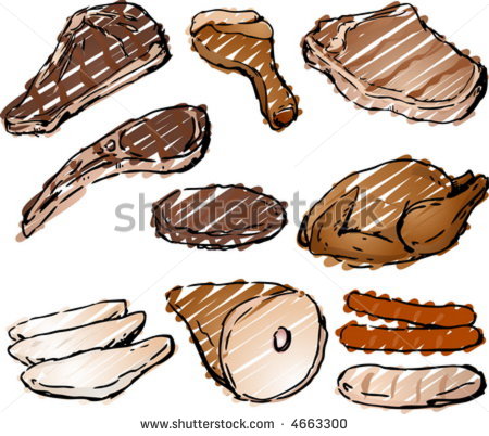 Cooked Steak Clipart Varioust Cuts Of Cooked Meat