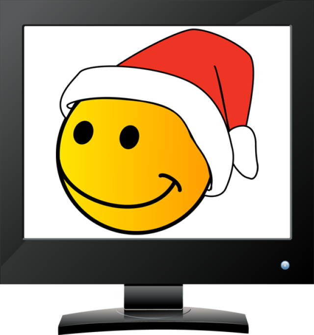 Santa Smiley Face Computer Clip Art