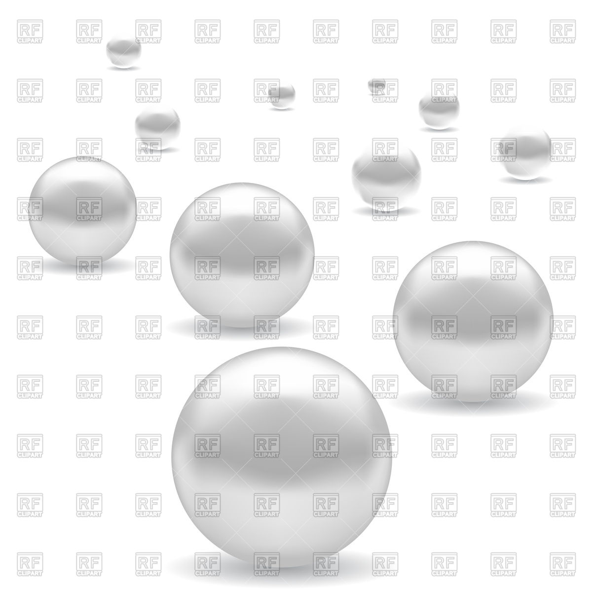 Set Of White Pearls 76992 Download Royalty Free Vector Clipart  Eps