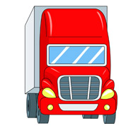 Semi Trailer Truck Red Front Clipart 4114