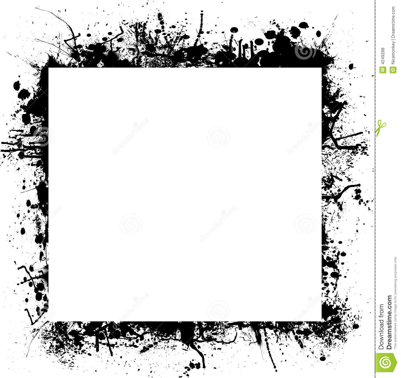 Square Frame Clipart Ink Splat Border Square