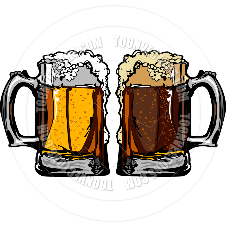 Beer Or Root Beer Mugs Vector Images By Chromaco   Toon Vectors Eps