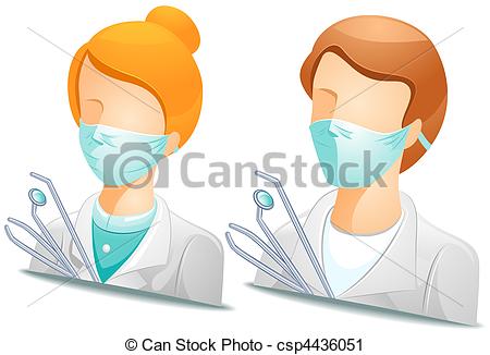 Clipart Of Dentist Avatars   Dentist Csp4436051   Search Clip Art
