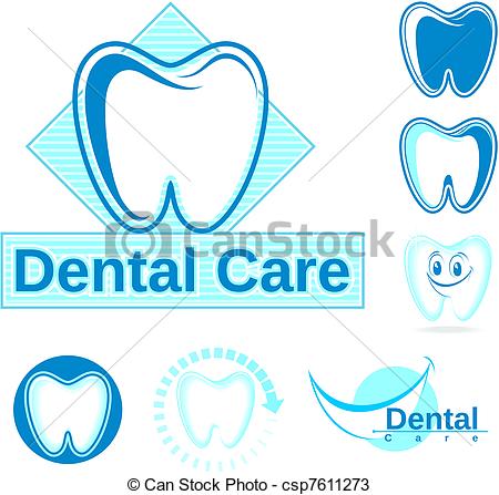 Vectors Of Dental Logo Vector Clipart   Set Of Dentistry Vector
