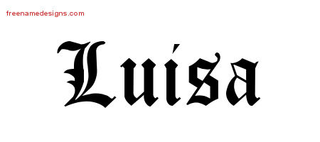 Blackletter Name Tattoo Designs Luisa Graphic Download