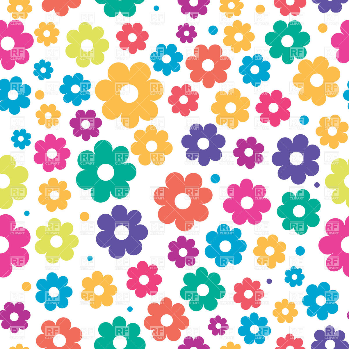 Cute Floral Seamless Background 24070 Download Royalty Free Vector