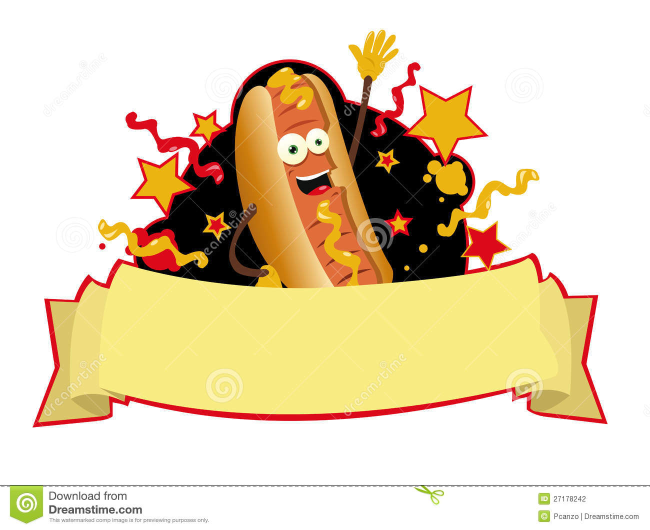 Funny Hot Dog Banner Stock Photography   Image  27178242