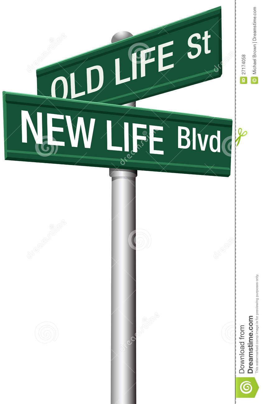 New Life Or Old Change Street Signs Royalty Free Stock Photos   Image