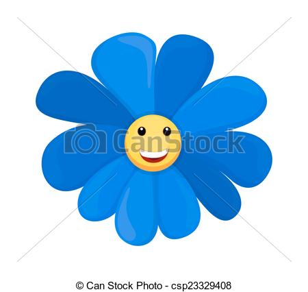 Vector Clipart Of Happy Smiley Sunflower   Happy Smiley Face