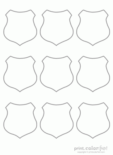 Blank Shields   Print  Color  Fun  Free Printables Coloring Pages