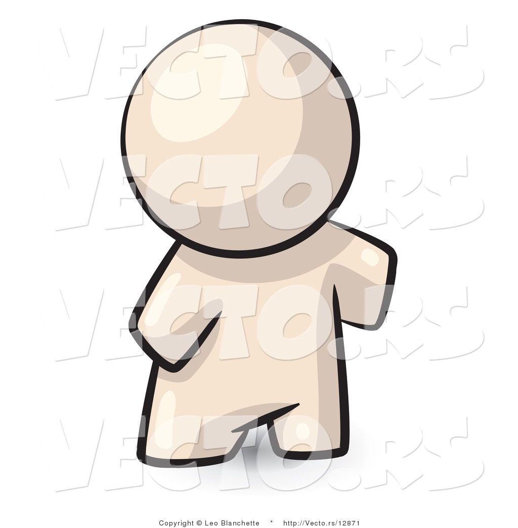 Larger Preview  Vector Of Cartoon Featureless Blank White Guy Standing