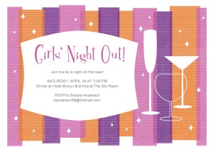 Printable Girls Night Party Invitation Template