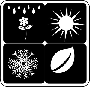 Seasons Clipart Image   Icons Of The Four Seasons Including Spring    