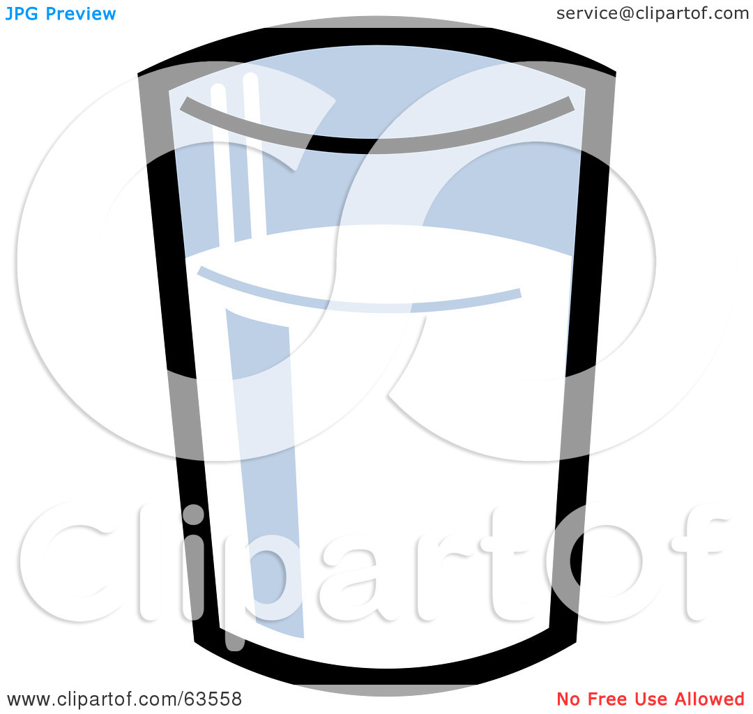 Milk Clip Art Royalty Free Rf Clipart Illustration Of A Shiny Glass Of