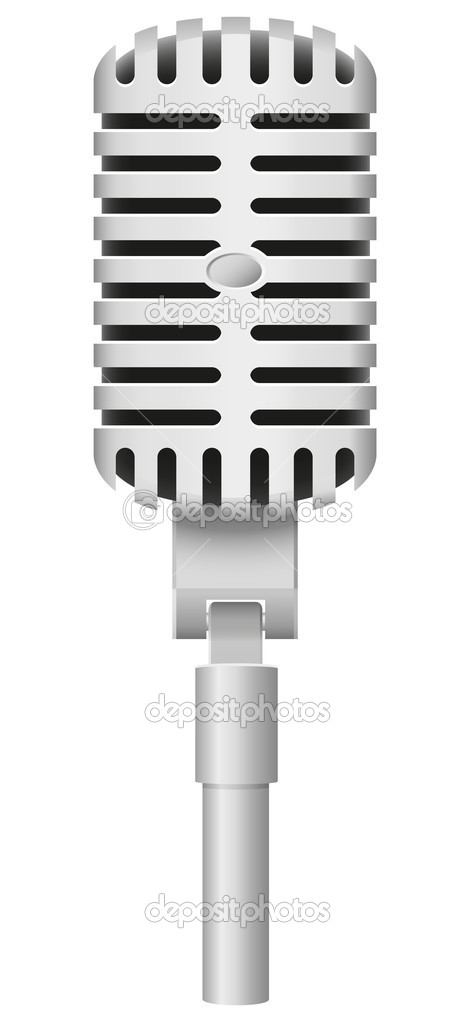 Radio Microphone Vector Depositphotos 11746058 Old Microphone Vector