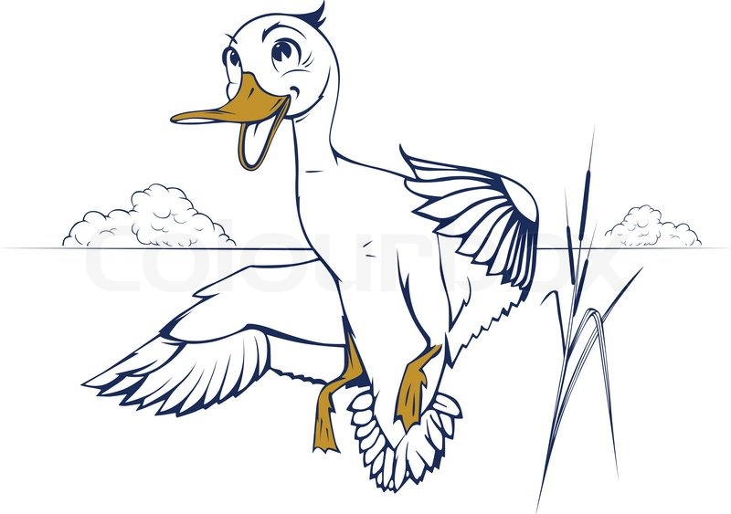 Duck Flying Cartoon