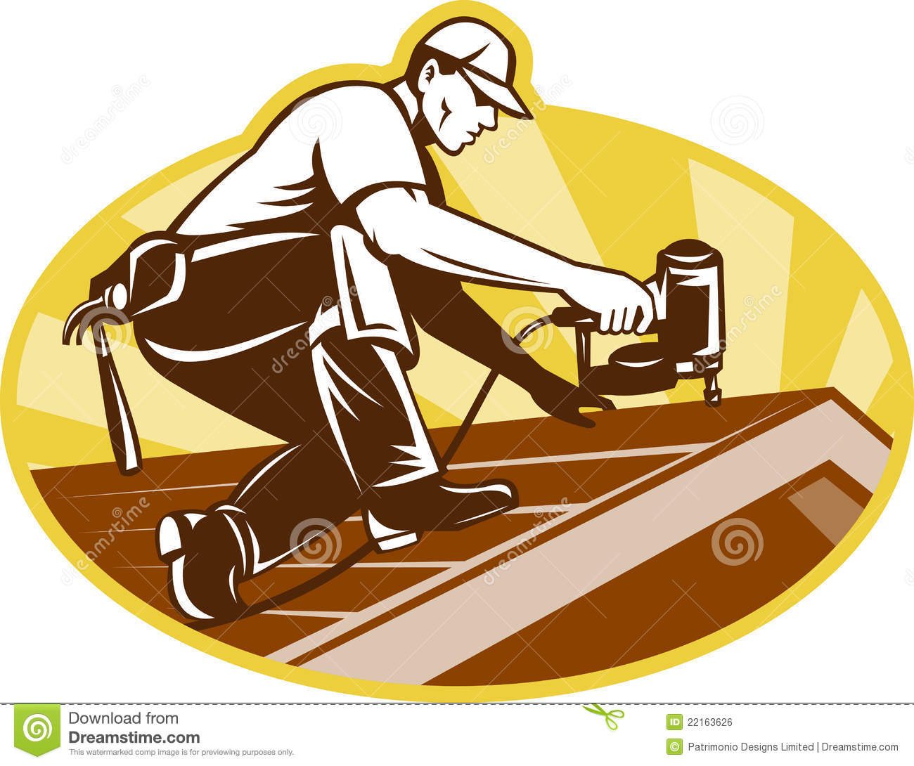 Roofer Roofing Worker Working On Roof Royalty Free Stock Image   Image