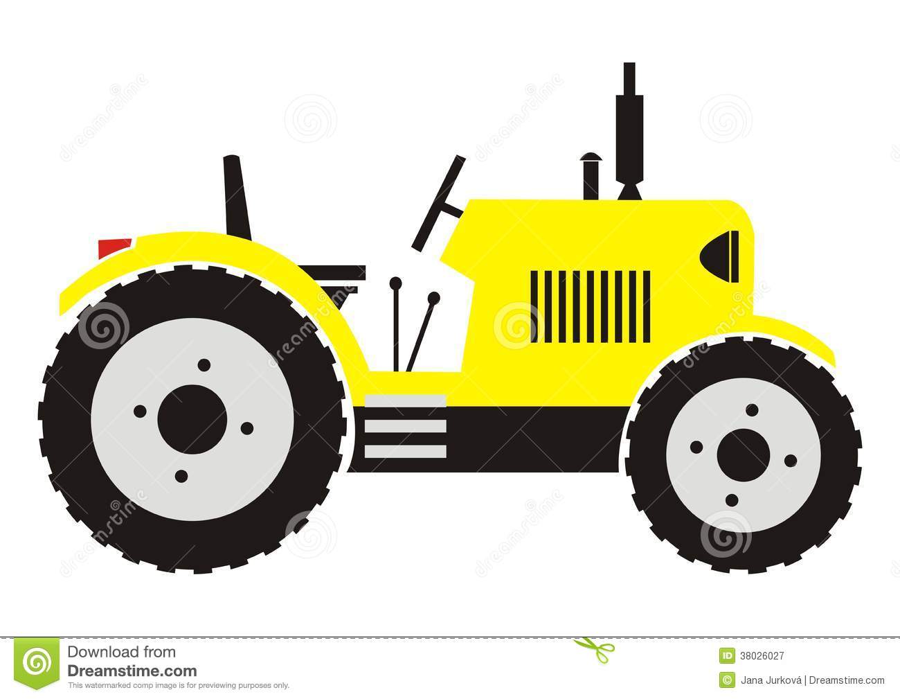 Yellow Tractor Royalty Free Stock Photography   Image  38026027