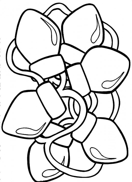 Christmas Lights Coloring Pages Christmas Lights Coloring Pages