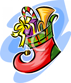 Clipart Picture Of A Christmas Stocking Full Of Toys