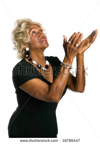 African American Woman Praying Stock Photos Illustrations And Vector