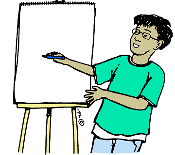 Boy Giving Presentation  In Color    Clip Art Gallery