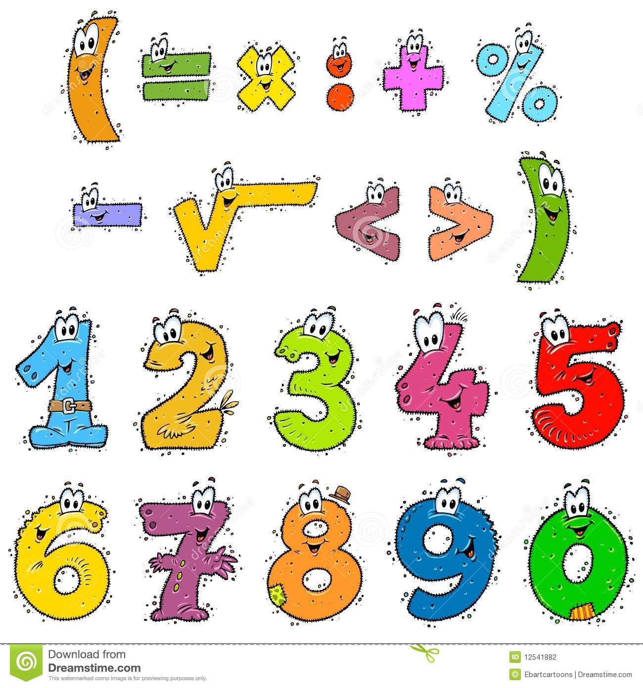 Clipart Numbers Color Stock Photography   Image  12541882