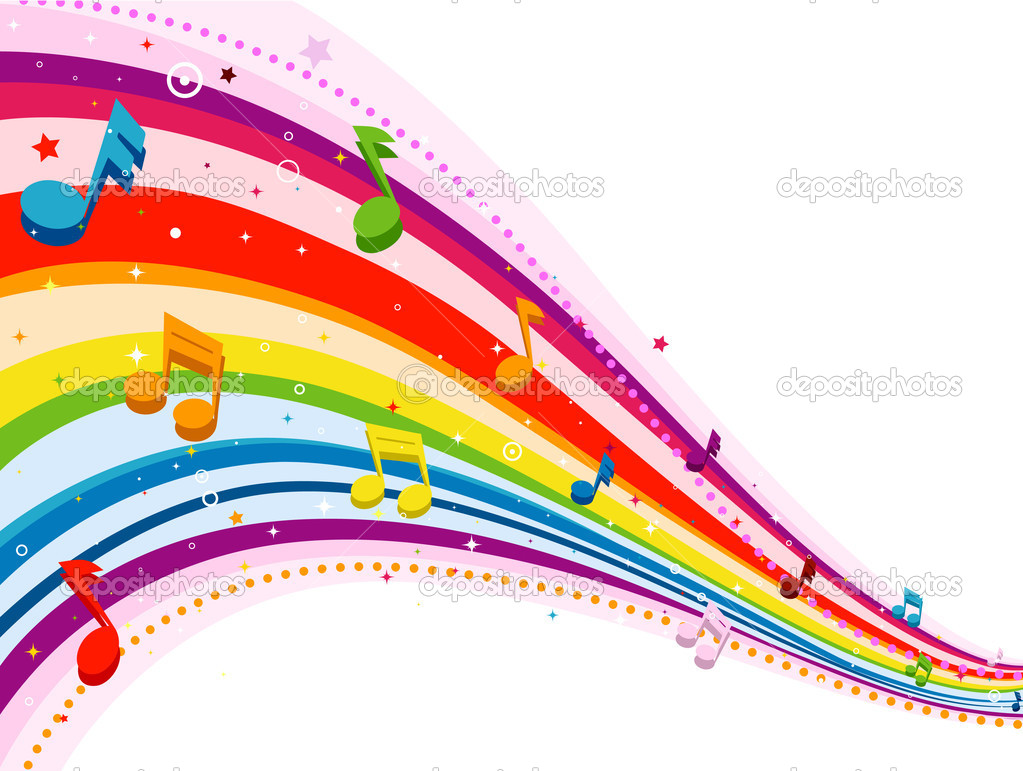 Colorful Music Notes Wallpaper Colorful Music Notes White Background