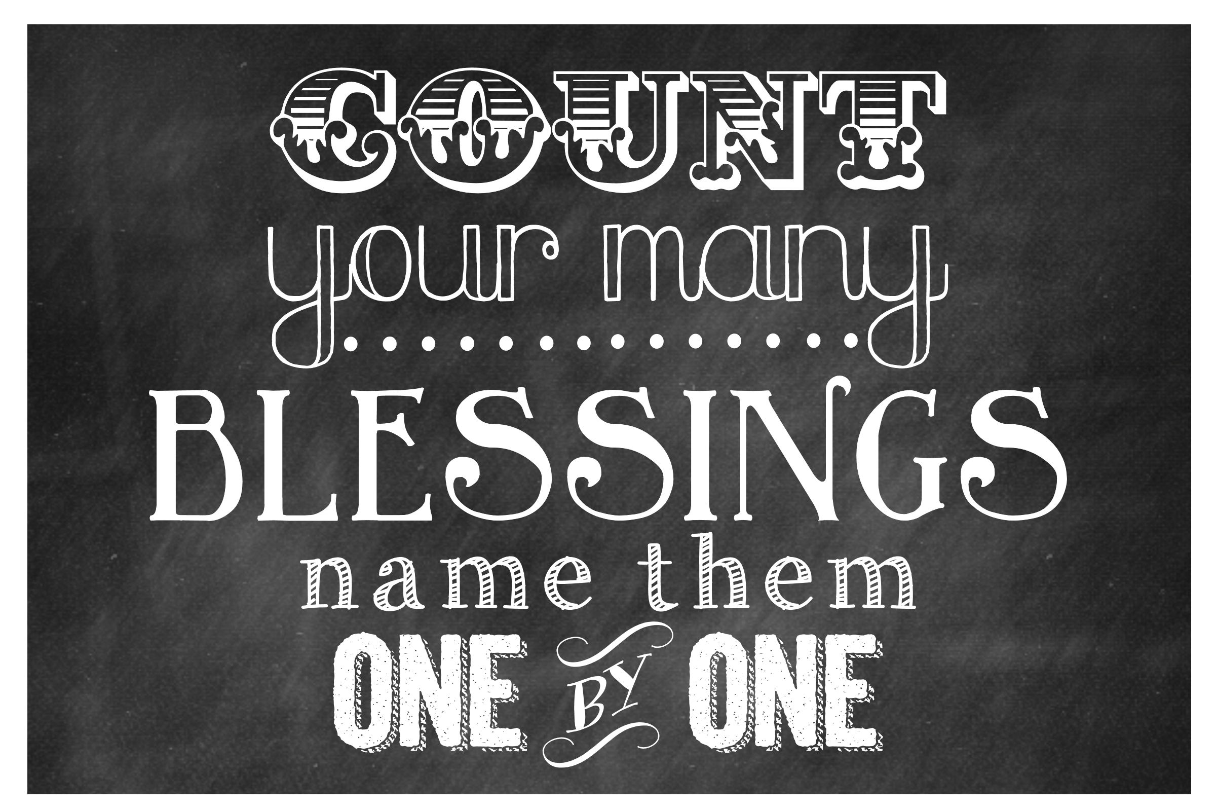 Count Your Blessings Printable On   Lilluna Com   Use As Decor Or Put