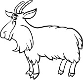 Goat Clipart Black And White 17709723 Black And White Cartoon