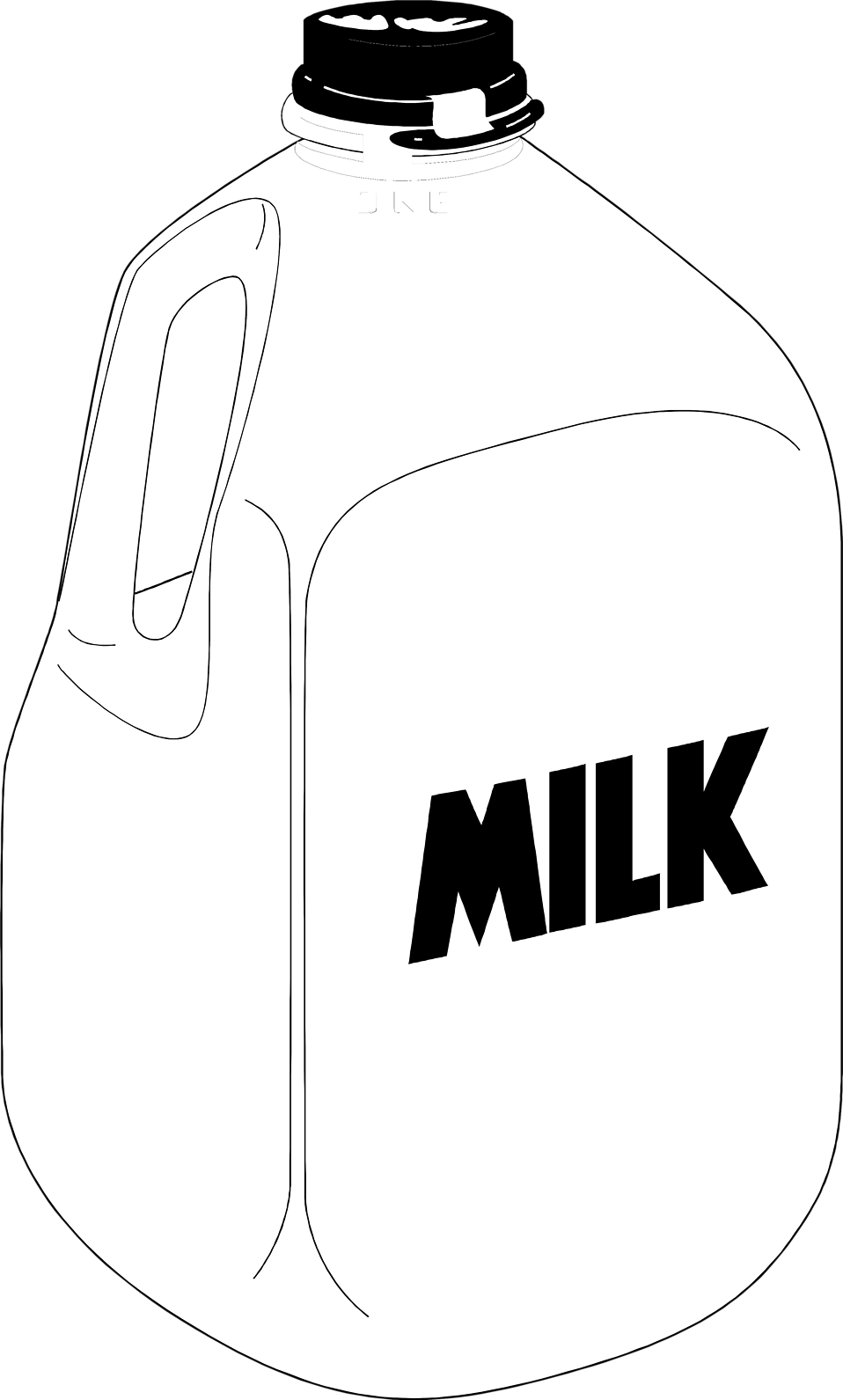 Milk   Free Stock Photo   Illustration Of A Plastic Gallon Jug Of Milk