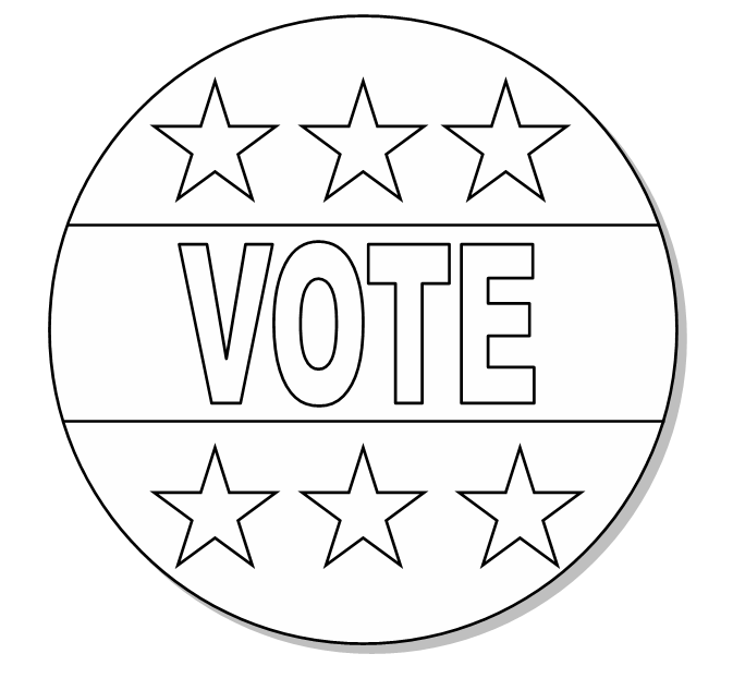 Vote Button Color Me   Http   Www Wpclipart Com Holiday Election Day