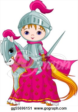 Clip Art Vector   The Brave Knight On The Horse   Stock Eps Gg55696151