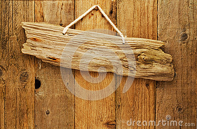 Driftwood Wooden Sign Board On String Royalty Free Stock Photo   Image