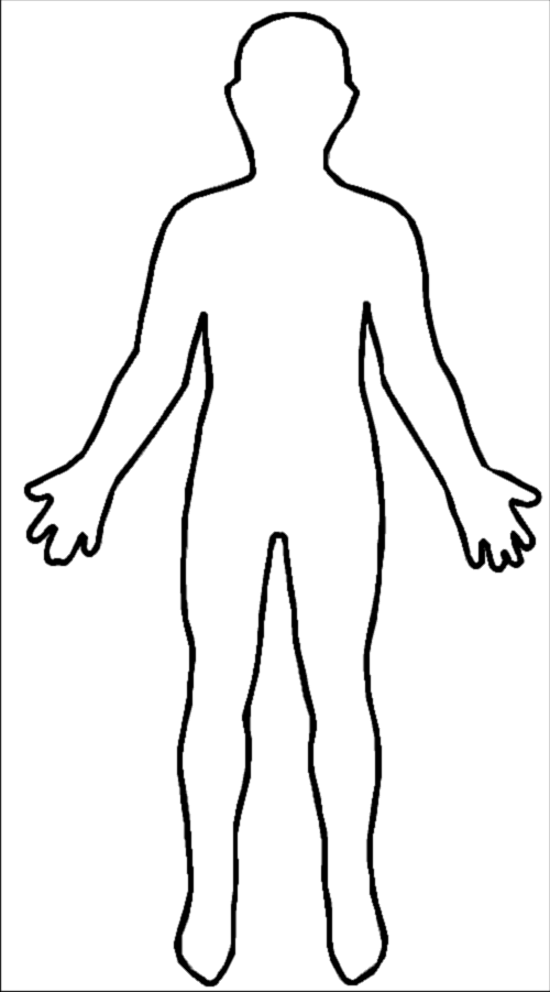 Outline Of Person Coloring Page   Az Coloring Pages