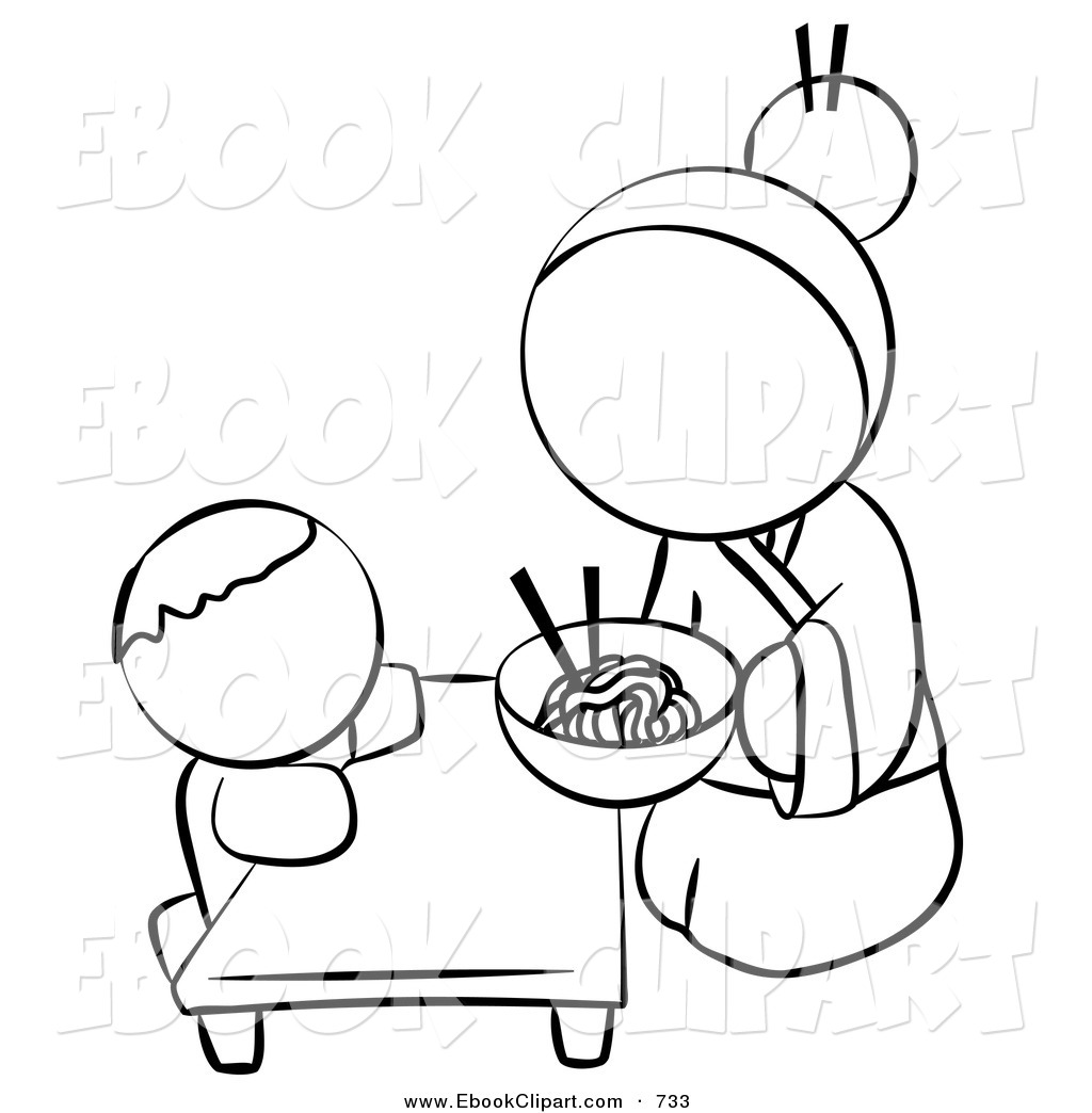 White Human Factor Chinese Woman Feeding Her Baby Noodles At The Table