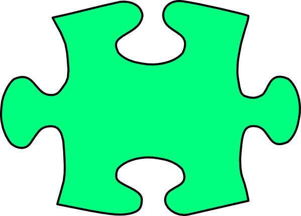 Green Jigsaw Puzzle Piece Large Clip Art At Clker Com   Vector Clip