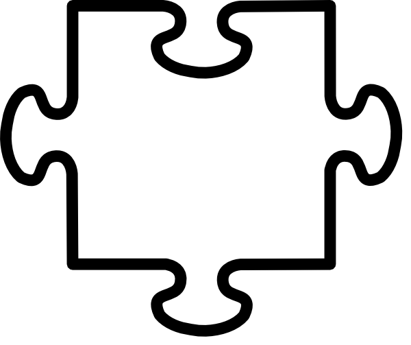 White Jigsaw Piece Clip Art At Clker Com   Vector Clip Art Online