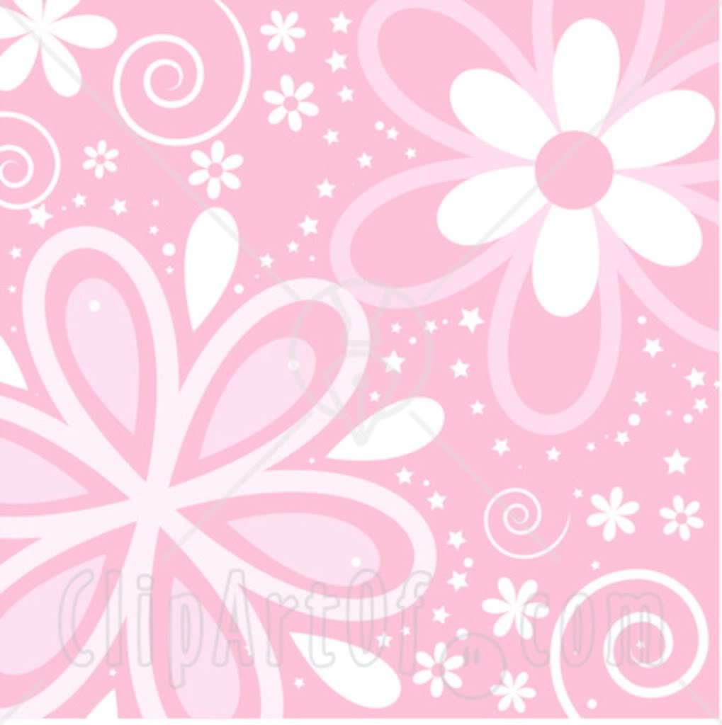 28008 Clipart Illustration Of A Pink Background With Swirls Stars And