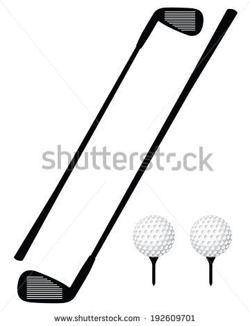 Crossed Golf Club Clipart Golf Club Set Vector
