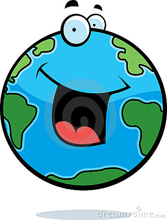 Happy Earth Day Earth Cartoon Smiling And Holding Recycle Flower