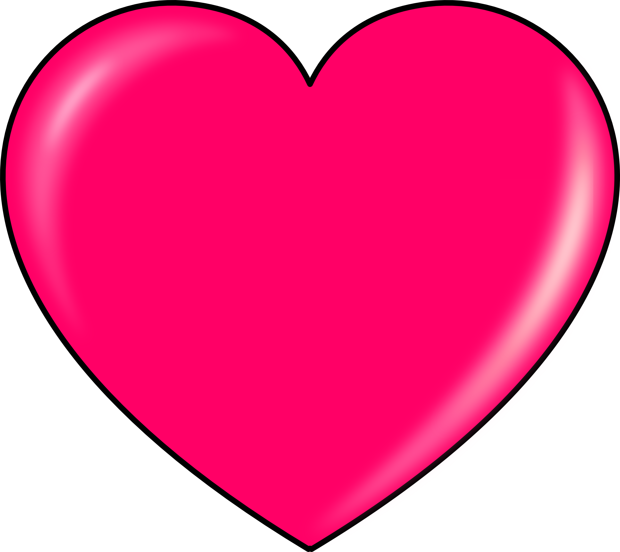 Hot Pink Heart Clipart Pink Heart 2555px Png